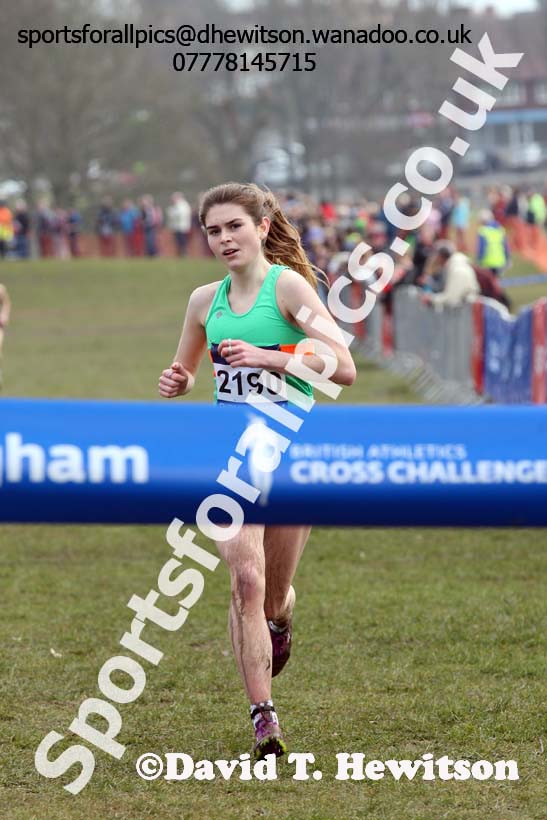 Womens under-17s 2016 Inter Counties Cross Country Champs. and Cross Challenge Final, Cofton Park, Birmingham. Photo: David T. Hewitson/Sports for All Pics